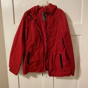 Red Eddie Bauer WeatherEdge Raincoat